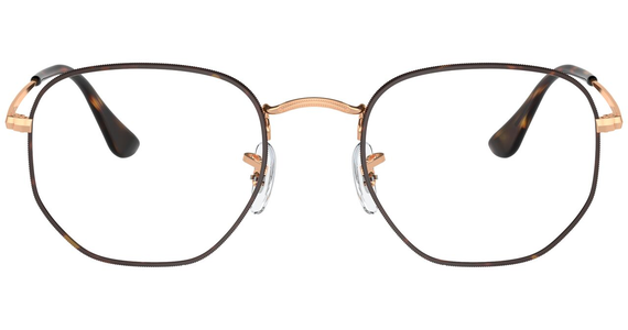 Ray-Ban 0RX6448 3176, Glänzendes Havana auf Roségold - SMALL - Ansicht 3