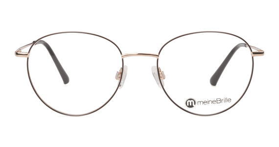 meineBrille 04-96090-02, Braun Matt/Gold Glänzend front - Ansicht 2