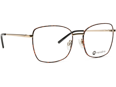 meineBrille 04-12080-02, Gold glänzend / Havanna glänzend Schräg rechts