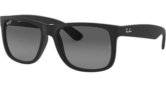 Ray-Ban RB4165 Justin Classic Matt Schwarz/Hellgrau 622/T3 - Ansicht 2