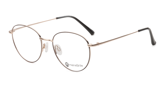 meineBrille 04-96090-02, Braun Matt/Gold Glänzend links - Ansicht 3